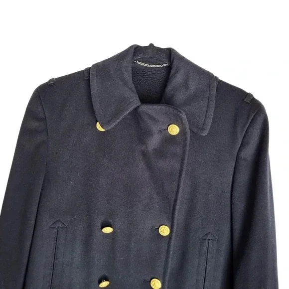 US NAVY Naval Academy Vintage Peacoat Pea Coat Reefer Gold US NAVY Naval Academy Vintage Peacoat Pea Coat Reefer Gold